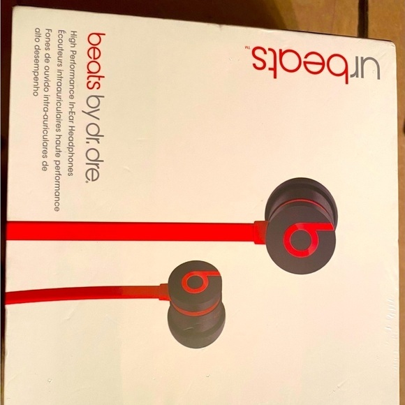 Beats by Dre Other - NEW Beats By Dre in ear headphones black and red